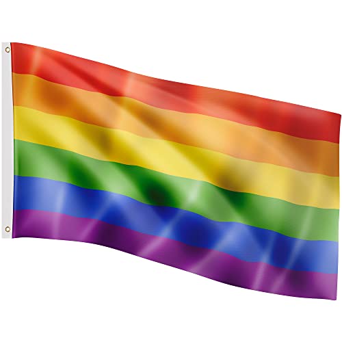 FLAGMASTER Flagge, 30 verschiedene Fahnen zur Wahl, Größe 120 cm x 80 cm, Regenbogen von FLAGMASTER