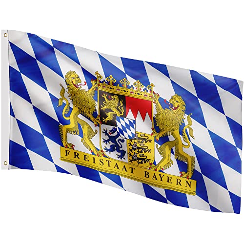 FLAGMASTER Flagge, 30 verschiedene Fahnen zur Wahl, Größe 120 cm x 80 cm, Bayern FLAGMASTER Flagge, 30 verschiedene Fahnen zur Wahl, Größe 120 cm x 80 cm, Bayern von FLAGMASTER