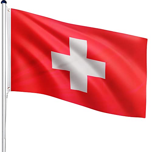 FLAGMASTER Teleskop Fahnenmast Aluminium 6,50m, 5-Fach höhenverstellbar, 30 Verschiedene Fahnen zur Wahl, Komplettset mit Bodenhülse FLAGMASTER Teleskop Fahnenmast Aluminium 6,50m, 5-Fach höhenverstellbar, 30 Verschiedene Fahnen zur Wahl, Komplettset mit Bodenhülse von FLAGMASTER