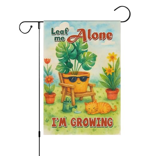 FLAGMEUP8386 Plantaholic Gartenflagge, Pflanzenliebhaber Doppelseitiges Polyester, 30,5 x 45,7 cm, dekoratives Outdoor-Banner mit Pflanzen-Motiv von FLAGMEUP8386