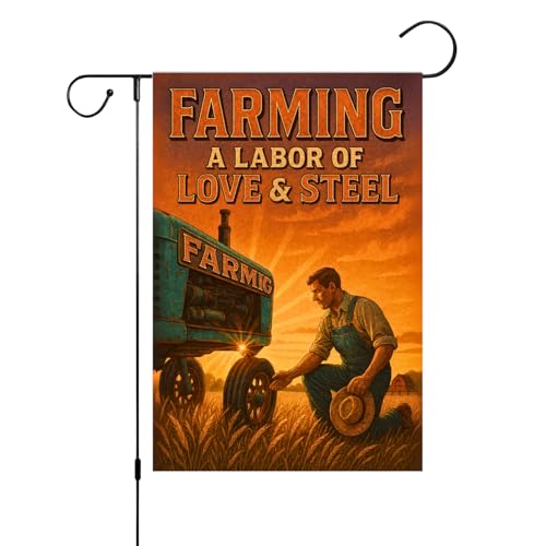 Flagmeup8386 Harte Arbeit Farming Gartenflagge für Ernte, Erntedankfest, ländliches Leben, 30,5 x 45,7 cm, doppelseitig, wetterbeständiges Polyester, langlebig, eine Arbeit der Liebe und Flagmeup8386 Harte Arbeit Farming Gartenflagge für Ernte, Erntedankfest, ländliches Leben, 30,5 x 45,7 cm, doppelseitig, wetterbeständiges Polyester, langlebig, eine Arbeit der Liebe und von FLAGMEUP8386