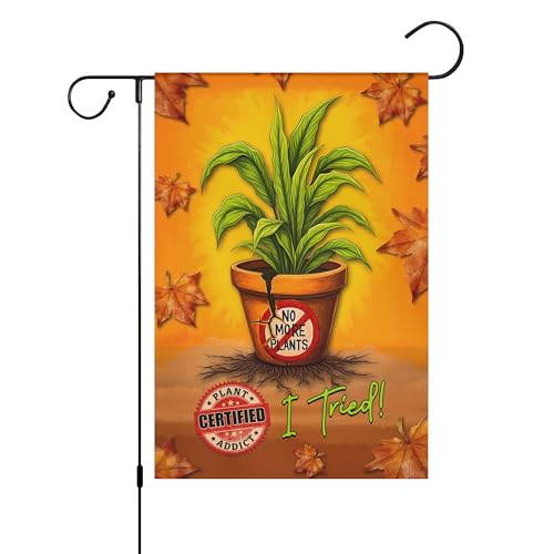 Flagmeup8386 Plant Addict Gartenflagge, doppelseitig, 30,5 x 45,7 cm, Plantaholic-Design, Hello Fall Thema, dekorative Outdoor-Hofflagge von FLAGMEUP8386