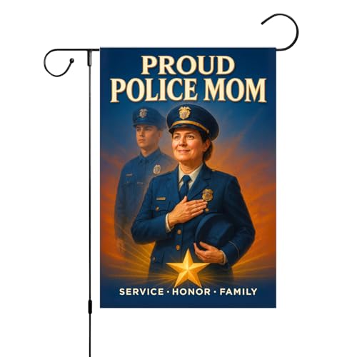 Flagmeup8386 Pride Police Gartenflagge, 30,5 x 45,7 cm, doppelseitig, Polyester, Outdoor-Hof-Dekoration für Muttertag, Polizei, Nachwuchs, Ehrenfamilie, stolze Polizei, Mutter, Thema Flagmeup8386 Pride Police Gartenflagge, 30,5 x 45,7 cm, doppelseitig, Polyester, Outdoor-Hof-Dekoration für Muttertag, Polizei, Nachwuchs, Ehrenfamilie, stolze Polizei, Mutter, Thema von FLAGMEUP8386