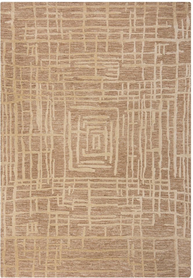 FLAIR RUGS Teppich Elliot, rechteckig, Höhe: 12 mm, Hoch-niedriger Flor in Wolle-Optik von FLAIR RUGS