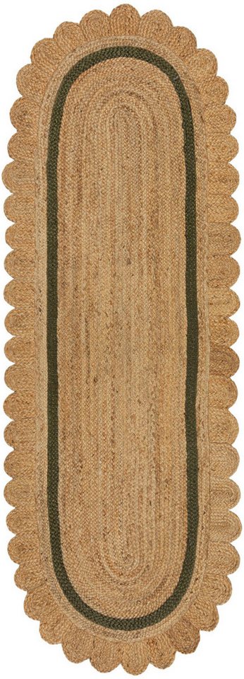 FLAIR RUGS Teppich Grace, rechteckig, Höhe: 4 mm, Jute Teppich mit Wellenschliff von FLAIR RUGS