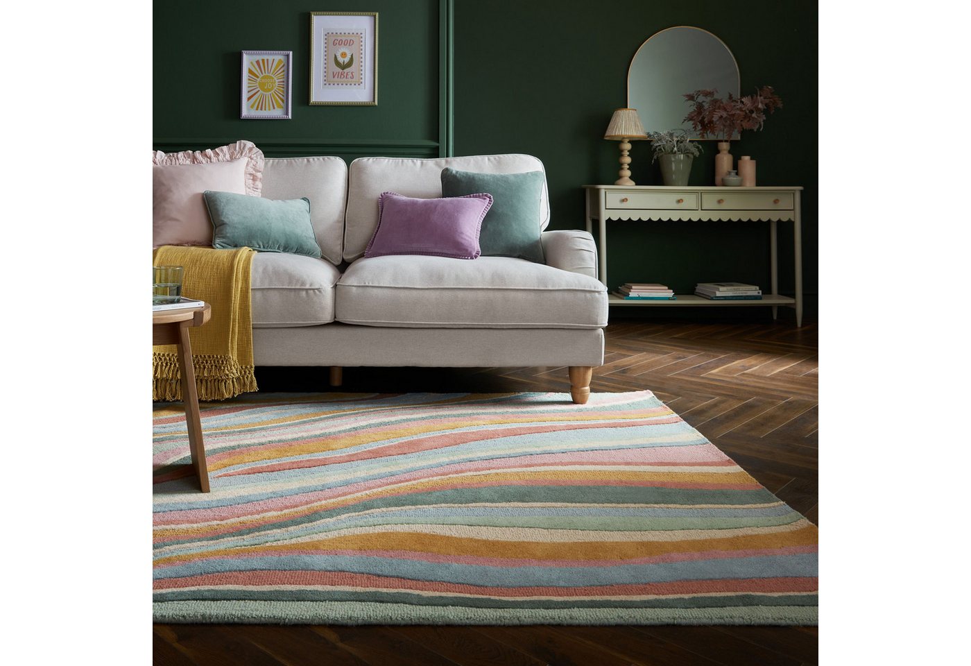 FLAIR RUGS Wollteppich Abstract Flow, rechteckig, Höhe: 10 mm, Abstract Swirl Teppich FLAIR RUGS Wollteppich Abstract Flow, rechteckig, Höhe: 10 mm, Abstract Swirl Teppich von FLAIR RUGS