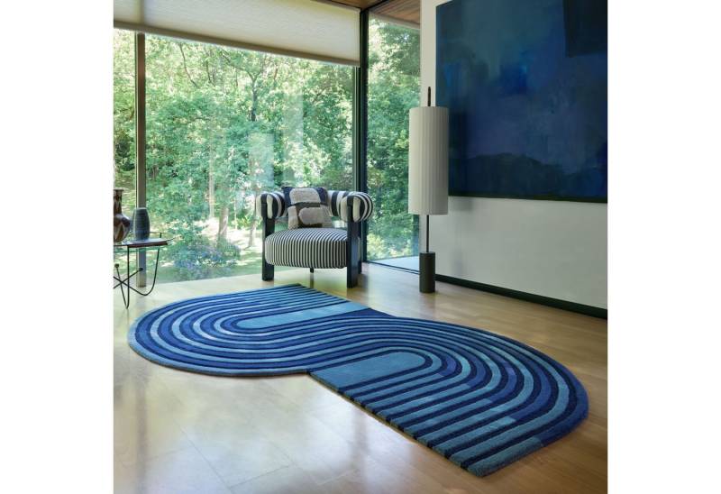 FLAIR RUGS Wollteppich Conway Retro, rechteckig, Höhe: 12 mm, Hoch-Tief-Struktur von FLAIR RUGS