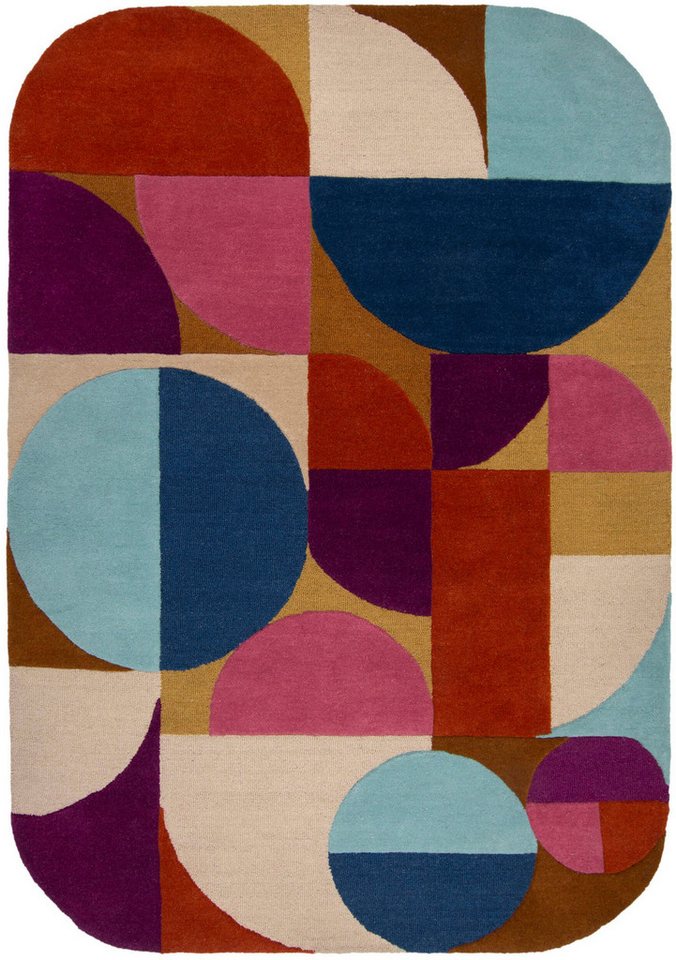 FLAIR RUGS Wollteppich Mia Arch, rechteckig, Höhe: 12 mm, mit gebogener Kantenform FLAIR RUGS Wollteppich Mia Arch, rechteckig, Höhe: 12 mm, mit gebogener Kantenform von FLAIR RUGS