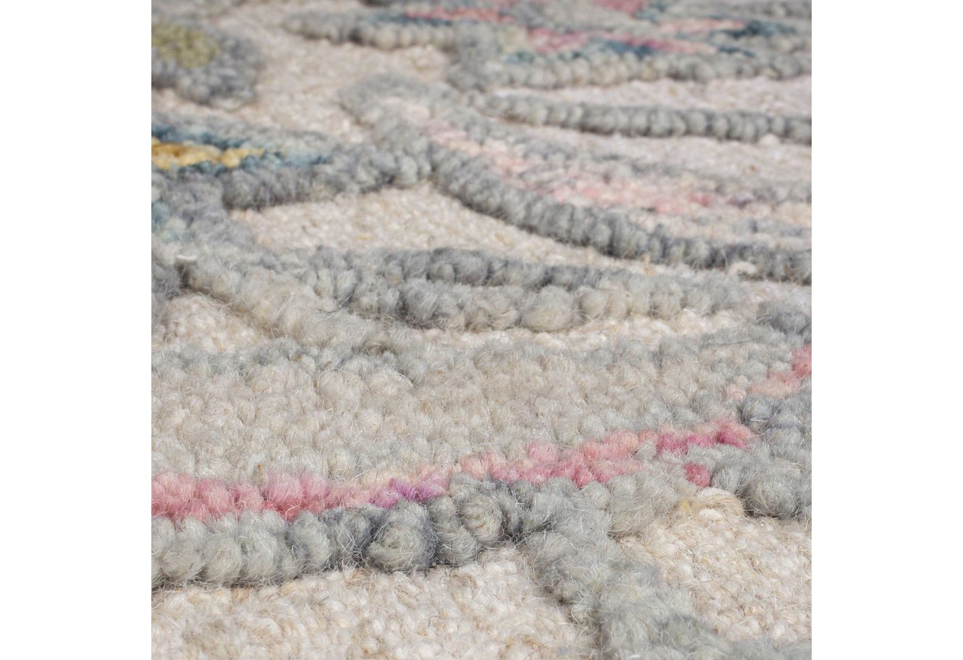 FLAIR RUGS Wollteppich Tania Floral, rechteckig, Höhe: 19 mm, mit verspieltem Blumen-Design von FLAIR RUGS
