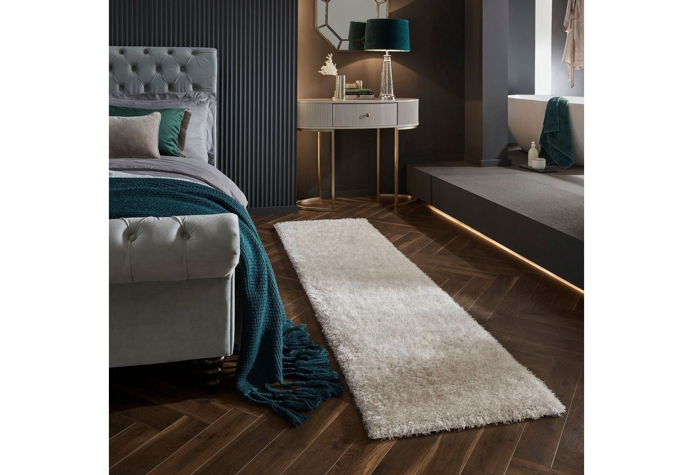 Hochflor-Läufer Velvet, FLAIR RUGS, rechteckig, Höhe: 40 mm von FLAIR RUGS