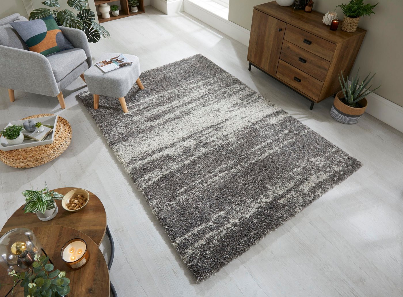 Hochflor-Teppich Reza, FLAIR RUGS, rechteckig, Höhe: 30 mm von FLAIR RUGS