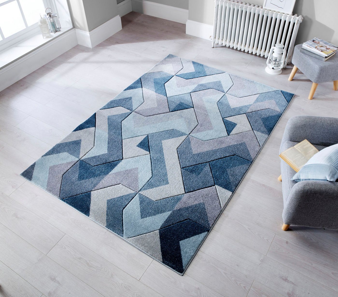 Teppich AURORA, FLAIR RUGS, rechteckig, Höhe: 11 mm, Handgeschnitzt von FLAIR RUGS