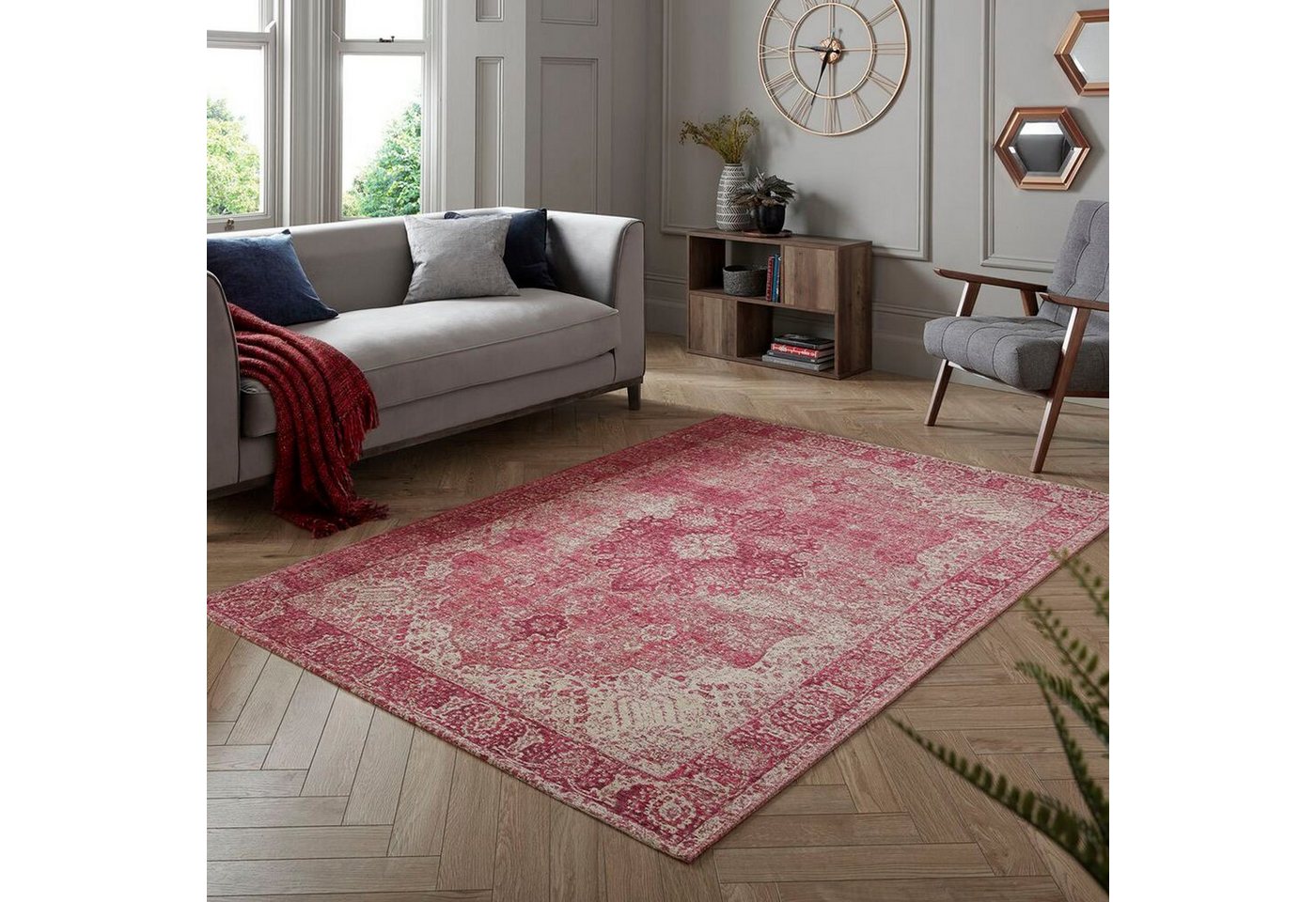 Teppich Antique, FLAIR RUGS, rechteckig, Höhe: 4 mm, Vintage-Muster von FLAIR RUGS