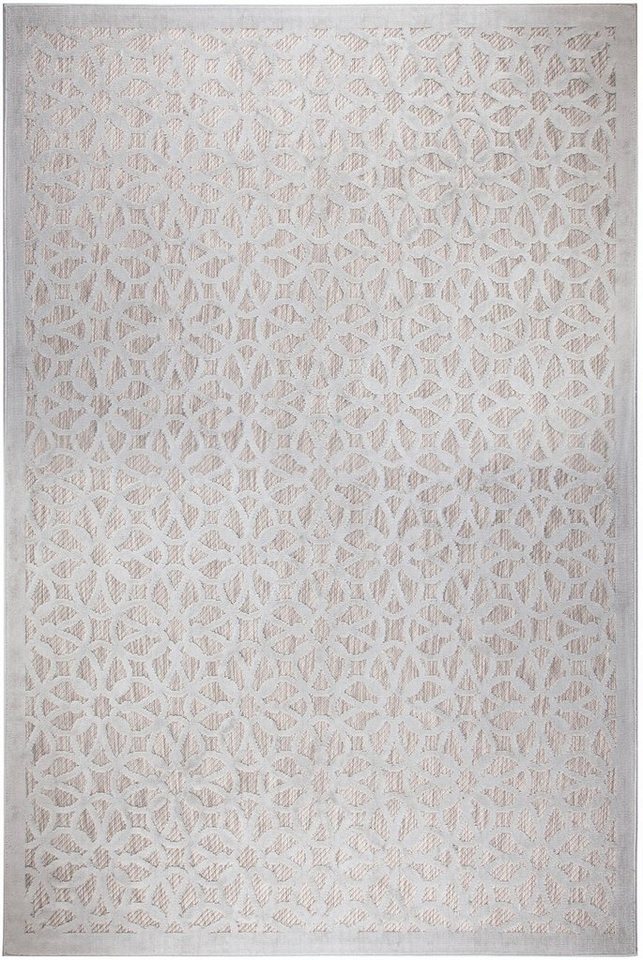 FLAIR RUGS Teppich Salerno, rechteckig, Höhe: 4 mm, Argento Geometrischer Innen- und Außenteppich von FLAIR RUGS