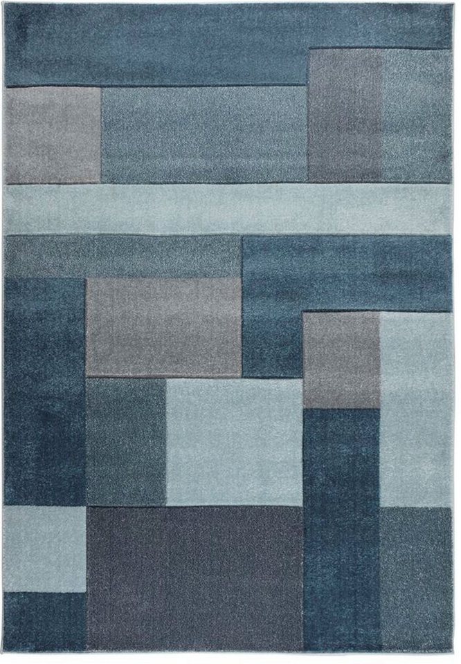 FLAIR RUGS Teppich Cosmos, rechteckig, Höhe: 12 mm, Patchwork Design, mehrfarbig, mit Hoch-Tief-Effekt von FLAIR RUGS