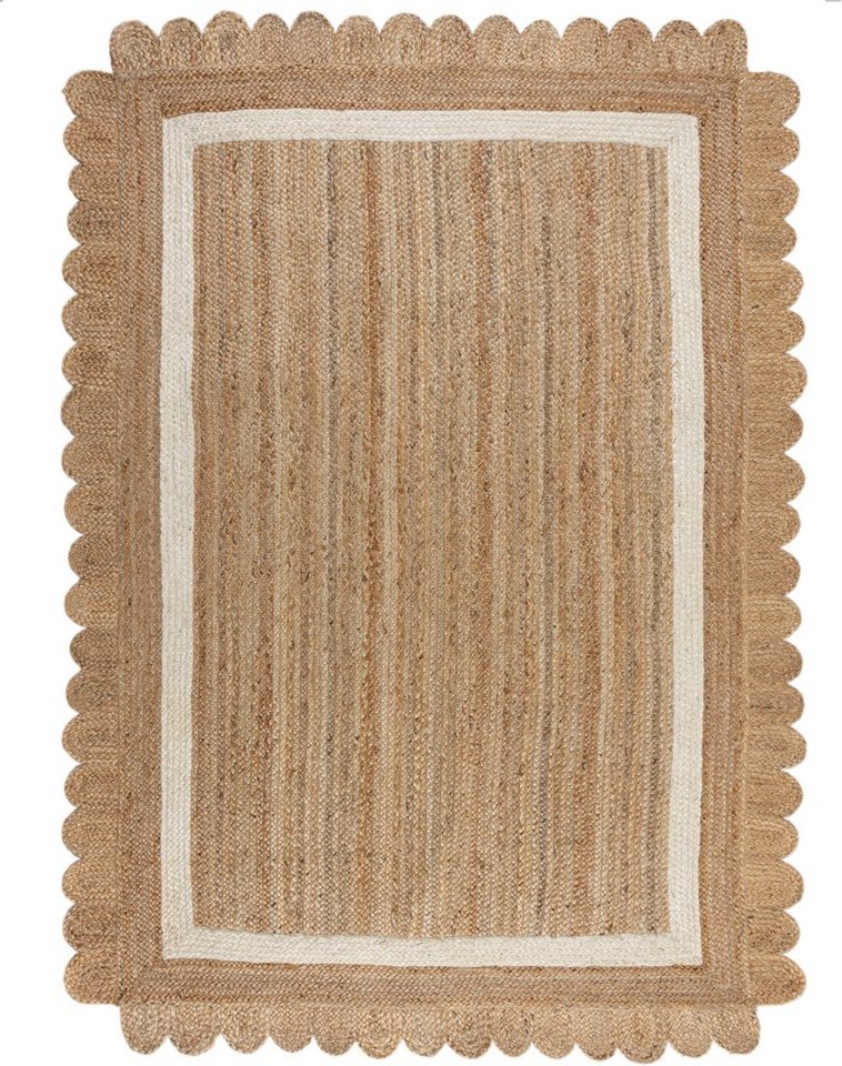 Teppich Grace, FLAIR RUGS, rechteckig, Höhe: 7 mm, aus 100% Jute, fußbodenheizungsgeeignet, mit Bordüre von FLAIR RUGS