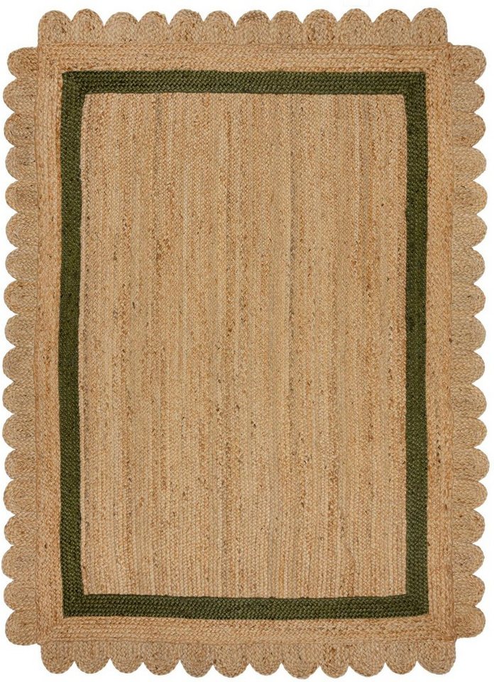 Teppich Grace, FLAIR RUGS, rechteckig, Höhe: 7 mm, aus 100% Jute, fußbodenheizungsgeeignet, mit Bordüre von FLAIR RUGS