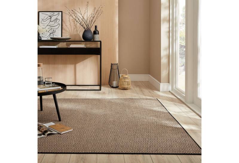 FLAIR RUGS Teppich Jute Diamond, rechteckig, Höhe: 4 mm, Jute Teppich von FLAIR RUGS