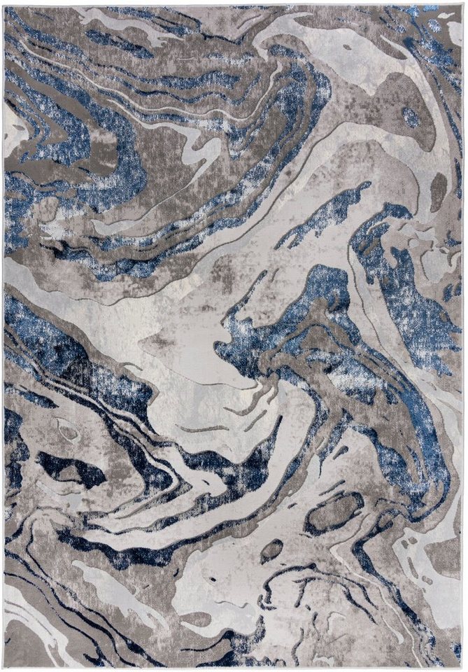 Teppich Marbled, FLAIR RUGS, rechteckig, Höhe: 12 mm, dezenter Glanz, mehrfarbig, modernes Marmor-Design von FLAIR RUGS