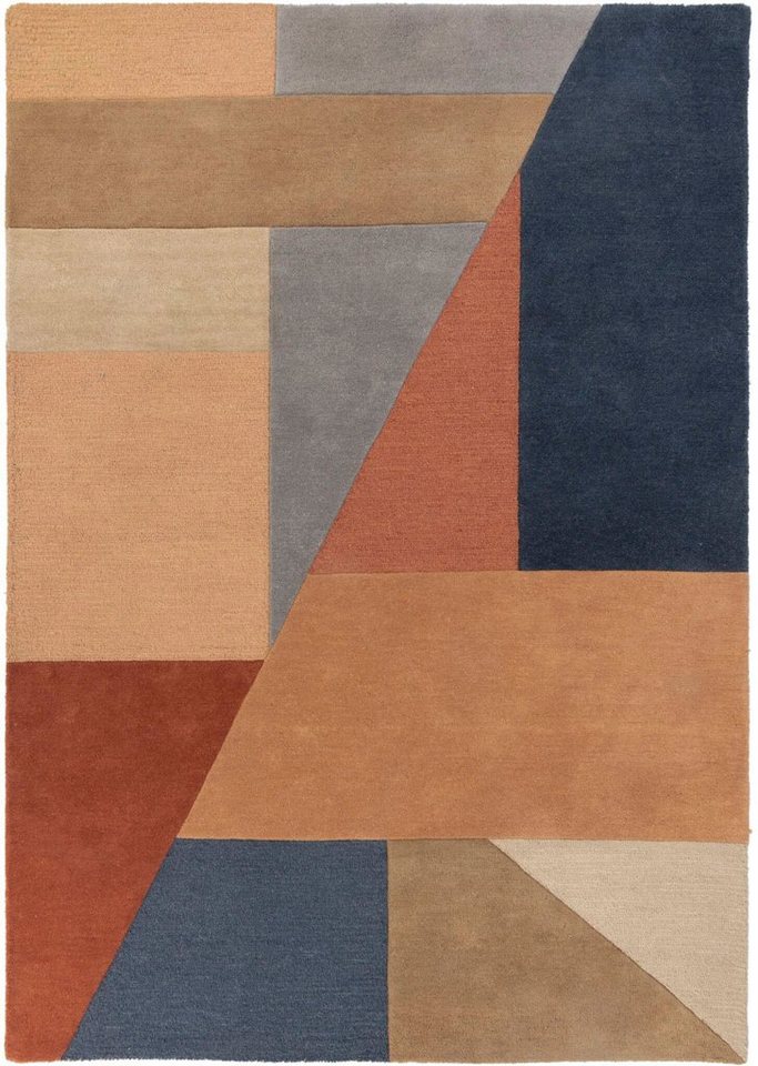 Wollteppich Alwyn, FLAIR RUGS, rechteckig, Höhe: 10 mm, Geometrisch von FLAIR RUGS