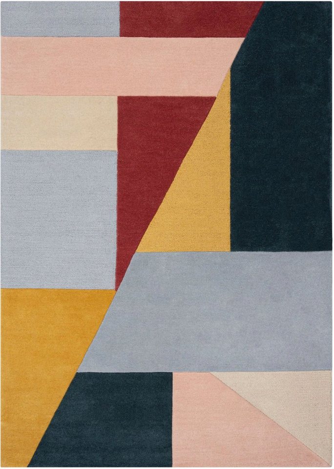 Wollteppich Alwyn, FLAIR RUGS, rechteckig, Höhe: 10 mm, Geometrisch von FLAIR RUGS