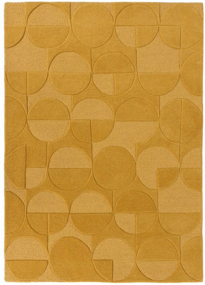 Wollteppich Gigi, FLAIR RUGS, rechteckig, Höhe: 8 mm, aus 100% Wolle, geometrisches Design, fußbodenheizungsgeeignet von FLAIR RUGS