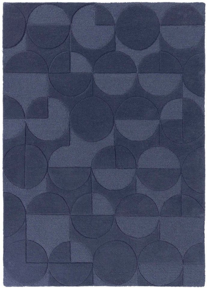 Wollteppich Gigi, FLAIR RUGS, rechteckig, Höhe: 8 mm, aus 100% Wolle, geometrisches Design, fußbodenheizungsgeeignet von FLAIR RUGS
