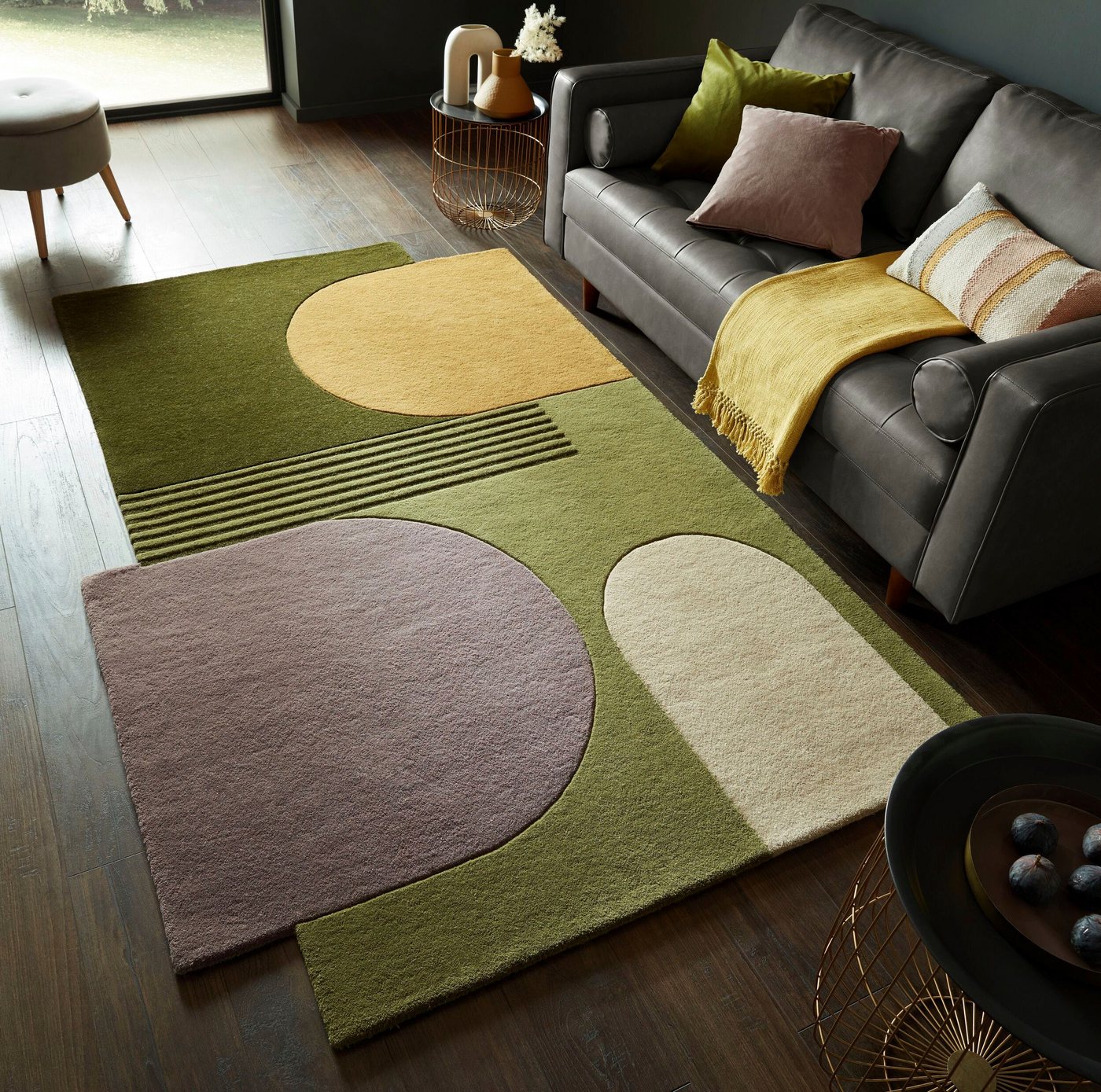 Wollteppich Lozenge, FLAIR RUGS, rechteckig, Höhe: 10 mm, Kurzflor, Retro Muster von FLAIR RUGS