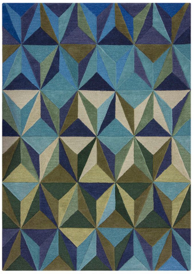 FLAIR RUGS Wollteppich Reverie, rechteckig, Höhe: 10 mm, Geometrischer Teppich Reverie aus Wolle von FLAIR RUGS