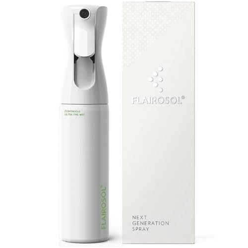 FLAIROSOL Das Original Pflanzensprühflasche Für den Lnnen- Und Außenbereich, 0,3 mm Feiner Nebel, Kontinuierliches Sprühflaschen, Patentierte Technologie, 300 ml (weiße Flasche, grüner Aufdruck) von FLAIROSOL