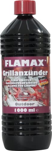 FLAMAX Grillanzünder 1000ml Flüssig Sicherheitsanzünder von FLAMAX