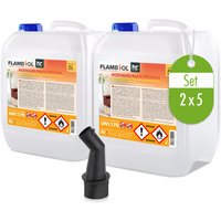 Höfer Chemie Gmbh - 2x 5L flambiol® Bioethanol 96,6% Premium für Kamine & Ethanol-Brenner von HÖFER CHEMIE GMBH