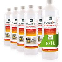 6x 1 L FLAMBIOL® Bioethanol 96,6% Premium für Ethanol-Tischkamin in Flaschen von HÖFER CHEMIE GMBH