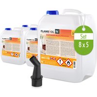 Höfer Chemie Gmbh - 8x 5L flambiol® Bioethanol 96,6% Premium für Kamine & Ethanol-Brenner von HÖFER CHEMIE GMBH