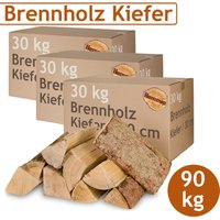 Kiefer Brennholz Kaminholz 90 kg Holz Für Ofen und Kamin Kaminofen Feuerschale Grill Feuerholz 30 cm Holzscheite Wood Kammergetrocknet Flameup von FLAMEUP