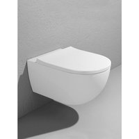 Goclean wandhängende Toilette 54x36 Flaminia App Keramik AP118G Weiß - Keramik - Mit weich schließendem Toilettendeckel von FLAMINIA