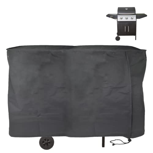 FLAMMBURO Grillabdeckung 160 cm x 65 cm – reißfest, wetterfest, wasserabweisend, anthrazit - BBQ Cover, Plane, Schutzhülle, Wetterschutzhülle – Abdeckung eckig für Grill, Gasgrill, BBQ Cover von FLAMMBURO