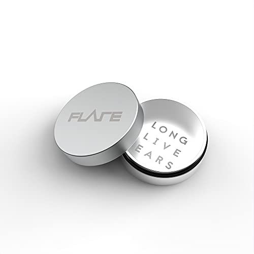Flare Audio Taschenkapsel Silber – robustes Aluminium, wasserdicht, Schraubdeckel von FLARE AUDIO