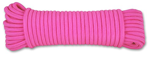 Flash Cord drf1 Polypropylen-Schnur, geflochten, Maximalbelastung, Rosa Neon, 20 m von FLASH CORD