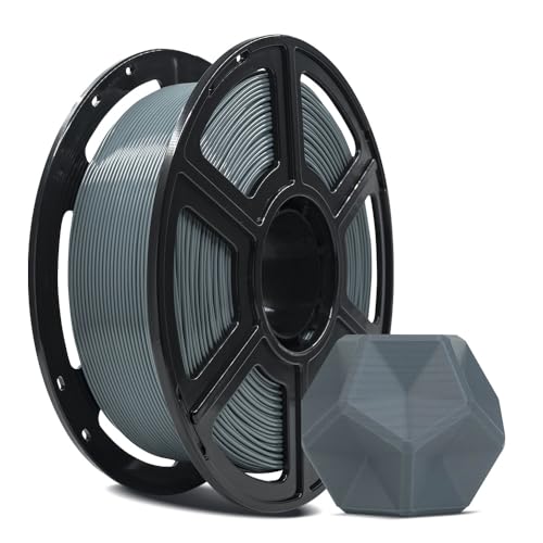 FLASHFORGE 3D-Drucker-Filament, PLA PRO Filament 1,75 mm, 1 kg Spule, Maßgenauigkeit +/- 0,02 mm für FDM 3D-Drucker, bessere Zähigkeit und kein Verknoten (Grau) von FLASHFORGE