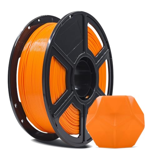 FLASHFORGE 3D-Drucker-Filament, PLA PRO Filament 1,75 mm, 1 kg Spule, Maßgenauigkeit +/- 0,02 mm für FDM 3D-Drucker, bessere Zähigkeit und kein Verknoten (Orange) von FLASHFORGE
