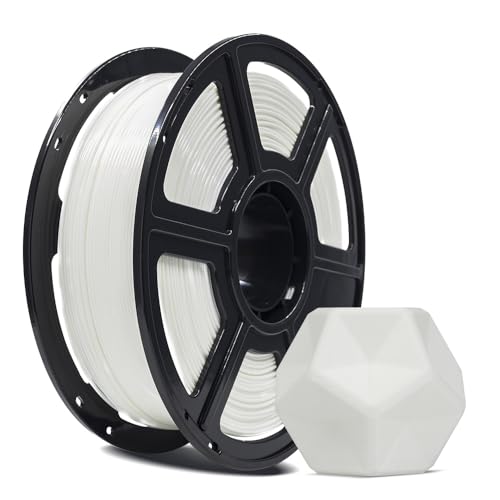 FLASHFORGE 3D-Drucker-Filament, PLA PRO Filament 1,75 mm, 1 kg Spule, Maßgenauigkeit +/- 0,02 mm für FDM 3D-Drucker, bessere Zähigkeit und kein Verknoten (Weiß) von FLASHFORGE