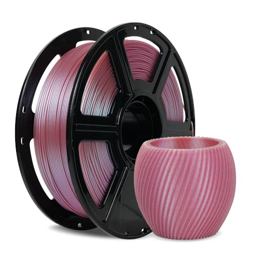 FLASHFORGE 3D Drucker Filament Chameleon PLA Farbwechsel-Filament 1.75mm, wechselt die Farbe mit Licht und Winkeln, 1KG Spule (2.2lbs), Maßgenauigkeit +/- 0.02mm (Rose Quartz) von FLASHFORGE