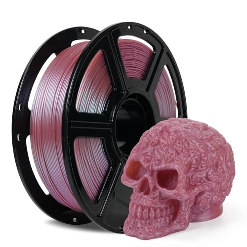 FLASHFORGE 3D Drucker Filament Chameleon PLA Farbwechsel-Filament 1.75mm, wechselt die Farbe mit Licht und Winkeln, 1KG Spule (2.2lbs), Maßgenauigkeit +/- 0.02mm (Rose Quartz) von FLASHFORGE