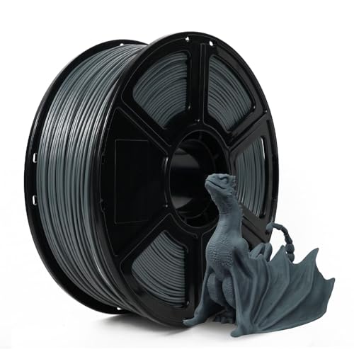 FLASHFORGE ASA Filament 1,75mm, Anti-UV ASA 3D-Drucker-Filament, Maßgenauigkeit+/-0,02mm, hitze- & wetterbeständiges ASA 3D-Filament, perfekt für den Druck von Funktionsteilen im Freien (Grey) von FLASHFORGE