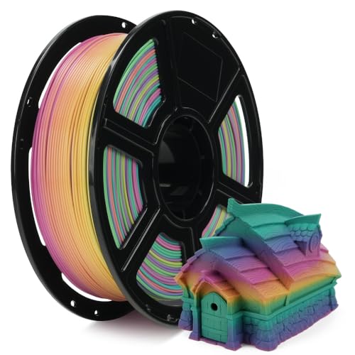 FLASHFORGE Rapid PLA Farbverlauf Filament 1,75mm Rainbow Candy, Farbverläufe sanft & schnell, Hoher Durchfluss Speedy 3D-Drucker-Filament, erleben Sie außergewöhnliche Leistung mit Schnellem Druck von FLASHFORGE