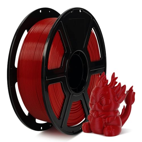 FLASHFORGE High Speed PLA Filament 1.75mm, Druck bis zu 8x schneller, 500mm/s Schnelldruck 3D Drucker Filament, HS PLA für optimale Effektivität bei hohen Geschwindigkeiten (Ruby Red) von FLASHFORGE