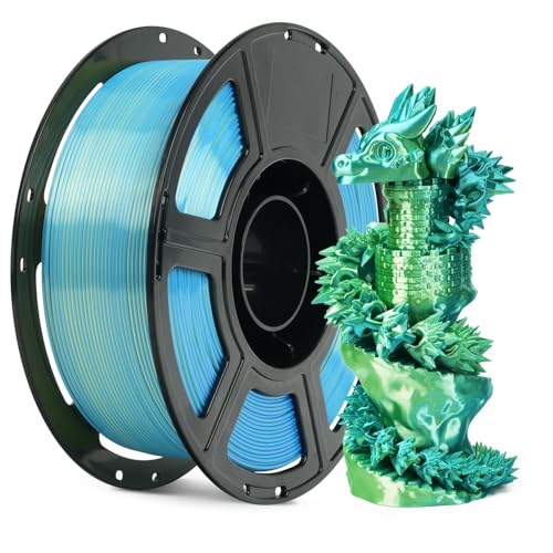 FLASHFORGE Seide Bi-Color PLA Filament 1,75 mm, Coextrusion Gelb-Blau Zweifarbiges Multicolor-3D-Druckerfilament, Bezauberndes Seiden-Finish mit 360°-Multicolor-Farbwechseleffekt FLASHFORGE Seide Bi-Color PLA Filament 1,75 mm, Coextrusion Gelb-Blau Zweifarbiges Multicolor-3D-Druckerfilament, Bezauberndes Seiden-Finish mit 360°-Multicolor-Farbwechseleffekt von FLASHFORGE