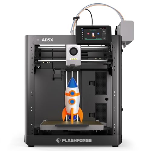 Flashforge AD5X Mehrfarbig 3D-Drucker, 600mm/s Hochgeschwindigkeits-3D-Drucker mit 300°C Druckdüse, automatische Nivellierung und Flexible PEI-Platte, Bauraum 220x220x220mm Flashforge AD5X Mehrfarbig 3D-Drucker, 600mm/s Hochgeschwindigkeits-3D-Drucker mit 300°C Druckdüse, automatische Nivellierung und Flexible PEI-Platte, Bauraum 220x220x220mm von FLASHFORGE