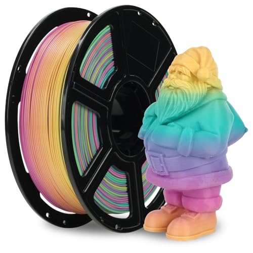 Flashforge HS PLA Filament 1,75 mm, 1 kg/2,2 lbs – Hochgeschwindigkeits-PLA für 3D-Drucker (HS PLA Rainbow Candy) von FLASHFORGE